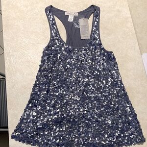 Ludi blue sequin racer back tank